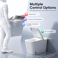 Toilette intelligente à chasse d'eau automatique avec réservoir intégré pour hôtels, appartements et projets de salles de bain