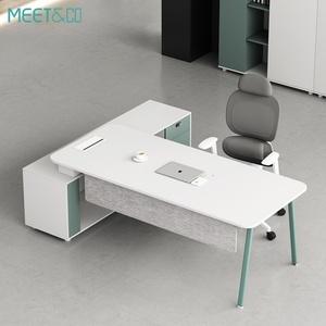 Hot Sale White Office <b>Table</b> Chair Set High Quality Versatile Modern Furniture for Executives/CEOs Durable Feature - Product Image 3