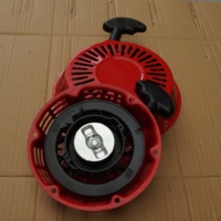 Vente en gros OEM Accessoires en fer et caoutchouc de haute qualité 188F GX200 Rouge Démarreur à rappel pour moteur Pièces de générateur à essence Garantie 1 an