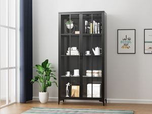 Armadio di stoccaggio di vetro moderno per soggiorno camera da letto o appartamento vetrina in metallo per giocattoli per alberghi - Product Image 2