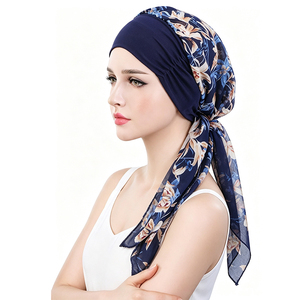 Nouvel Arrivage : Turbans et Foulards Imprimés à Motifs Floraux pour Femmes aux Cheveux Longs – Bonnets <span class=keywords><strong>Chimio</strong></span> et Chapeaux pour Patients Oncologiques - Product Image 2