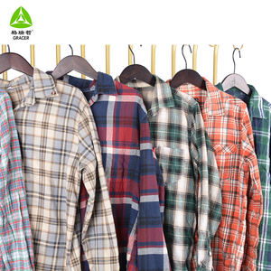 Camisa a cuadros de manga larga a la moda de Canadá Ropa usada para exteriores-Fardos Tops usados - Product Image 3