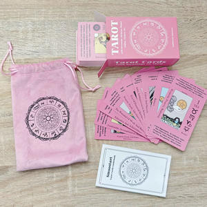 بيع بالجملة تصميم مخصص طباعة بطاقات <span class=keywords><strong>Tarot</strong></span> Oracle حبل حرير حقيبة مخملية راقة حقيبة برباط مع شعار مطبوع - Product Image 3