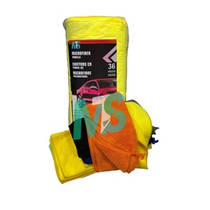 Paño de microfibra de pelo alto/bajo de 350 g/m², paquete de 36 unidades, 40x40 cm, toalla de limpieza de microfibra súper absorbente para detallado de coches - Product Image 1