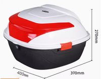 Vente chaude Boîte à bagages de moto personnalisée Petite ronde 33L Coffre à batterie en alliage d'aluminium en matériau PP
