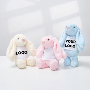 Sıcak ucuz fiyat sevgililer günü promosyon hediyeler sevimli T-shirt ile peluş ayı özel Logo peluş tavşan - Product Image 5