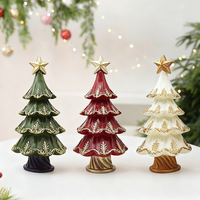 Arbre de Noël moderne en feuille d'or dorée, objet décoratif pour une ambiance festive, décoration de table de salon