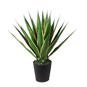 QIHAO Artificial Agave Plant High Simulation Indoor Home Decor Silk Flower <b>Potted</b> Greenery - Product Image 4
