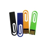 JF Grosir Flashdisk Plastik Bentuk Klip 4GB/8GB/16GB/32GB/64GB/128GB Flash Drive USB 2.0 Logo OEM Kustom 3 Tahun Garansi