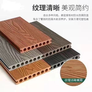 Piso <strong>Deck</strong> WPC PVC Boat Decking Flooring Outdoor Tile 140x20/23/25/30mm Round/rectangle Hollow - Product Image 2