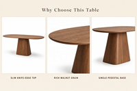 Ensemble de table à manger ovale en bois moderne, fabrication directe d'usine, écologique et durable, 8 places, pour salle à manger, meubles de maison