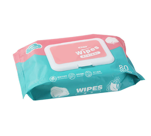 Vente en gros de lingettes humides biodégradables bio pour bébé en <span class=keywords><strong>papier</strong></span> épais pour nettoyer les <span class=keywords><strong>mains</strong></span> et le visage pour le jeune âge - Product Image 1