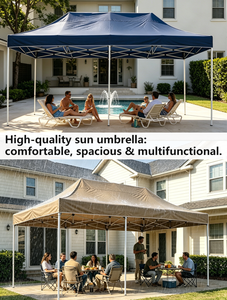 Offre Spéciale – <span class=keywords><strong>Abri</strong></span> Extérieur Pliant et Télescopique 3x4,5 m Anti-accumulation d'eau, Idéal pour Événements Commerciaux, Publicitaires, Fêtes – Résistant au Vent, Soleil et Pluie - Product Image 2