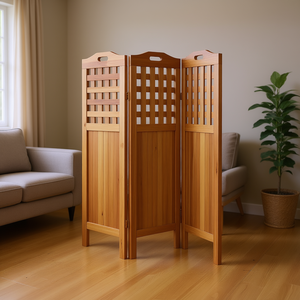 Separador de Ambientes de Madera Maciza de 3 Paneles, 47.8x0.8x45.3 Pulgadas, Biombo Plegable, Diseño Rústico, Decoración del Hogar - Product Image 2