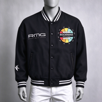 Veste universitaire personnalisée avec logo, doublure polaire, chaude pour l'hiver, style baseball, broderie et patch chenille, streetwear, veste Letterman