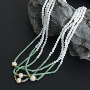 Wholesale Dainty Choker Necklace Fine Beaded Chain Pearl Necklaces Women - Product Image 2