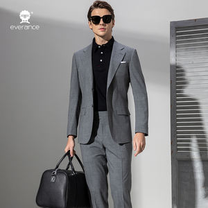 Итальянский классический мужской костюм из 100% шерсти супертонкого мериноса, однобортный, для свадьбы и деловых мероприятий - Product Image 2