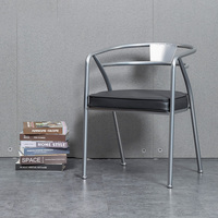 Chaise de salle à manger moderne en bois massif et fer forgé de style américain, coussin souple, dossier pour usage domestique, loisirs, thé au lait, boutiques d'extérieur