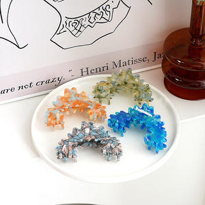 YIYIホットセール新しいシンプルな波の花のアセテート小さな爪クリップ小さな新鮮な頭の後ろ花の爪クリップのカスタマイズ - Product Image 6