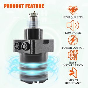 Moteur hydraulique à roue Xinghongjung BMER3-350-WD-T31-R, type piston, construction métallique, compatible avec Bmer 375 Parker TG TF - Product Image 5