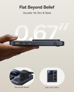 Para Nomos 8 en 1 <span class=keywords><strong>67W</strong></span>, <span class=keywords><strong>Cargador</strong></span> Inalámbrico Magnético Certificado de 15W, 3AC 4USB, Enchufe Plegable Desmontable, Cable Trenzado Delgado - Product Image 5
