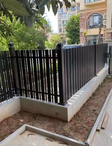 Cercado de Privacidad para Jardín, Moderno, Horizontal, Color Carbón, con Modelado 3D, Fácil Instalación, Decoración para Casa de Campo, Postes de Aluminio - Product Image 2