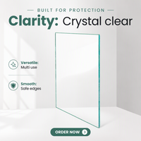 Verre flotté transparent super fin de haute qualité, personnalisé, de 1 mm à 19 mm, pour la construction et la décoration
