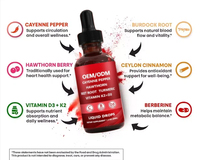 Gouttes liquides orales adultes extrait de poivre aubépine baie vitamine D3 K2 racine de betterave curcuma pour antioxydant soutien santé immunitaire