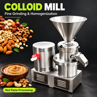 Moulin colloïdal à beurre de cacahuète en acier inoxydable, équipement de production de pâte de noix lisse, vente chaude