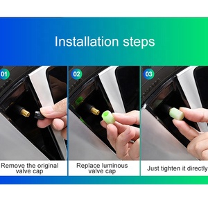 אופניים אור אופנוע שסתום אור צמיג מכונית כובע זוהר חשמלי רכב כיסוי זוהר לילה בטיחות אזהרת MTB אבזרים - Product Image 5