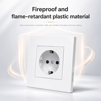 Prise électrique murale standard UE RU pour usage industriel et hospitalier, 16A 220V 86*86mm, en plastique, pour l'amélioration des maisons et des chambres