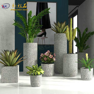 Nuevos Materiales de Construcción de Piedra, Macetas de Cemento Pintadas de Piedra, Color Gris Claro, Macetas de Hormigón de Alto Rendimiento para Interiores y Exteriores - Product Image 5