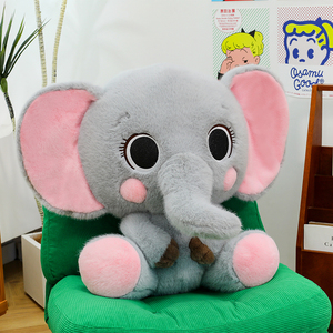 Peluche Elefante Personalizzato OEM, Giocattolo Morbido Ricamato a Forma di Cartone Animato, Imbottitura in Cotone PP Super Morbida, Antistress - Product Image 3