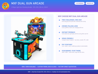 Simulateur de tir à monnayeur avec écran HD et pistolet métallique pour jeu d'arcade