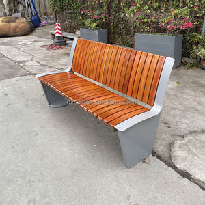 Sièges d'attente extérieurs banc de parc en bois banc de jardin extérieur banc renversé chaise pour rue - Product Image 4