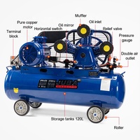 Compresseur d'air industriel portable entraîné par courroie 30/40/50L/70L/100L 1.5hp Mini compresseur d'air 0.25-8
