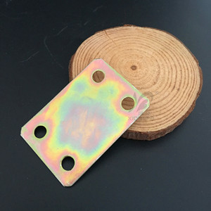 Placa de Conexión de Cuatro Orificios para Cabello Masculino, Soporte de Acero Plateado, Accesorio de Ferretería - Product Image 2