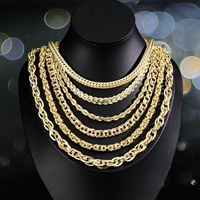 Collier chaîne torsadée plaqué or 14 carats, plusieurs tailles, chaîne tressée, sans ternissement, bijoux hip-hop pour femmes