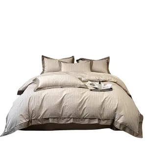 Edredones de tela de estilo adulto personalizados y sábanas de algodón, juego de sábanas suaves de gran oferta para camas