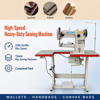 Machine à coudre industrielle 246 à cylindre haute vitesse, petit navetteur, aiguille simple, pour sacs, cuir et matériaux épais