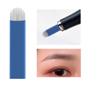 Aiguilles de microblading pour sourcils Academy, jetables, pour PMU, bleues, flexibles, 0,20 mm, biseautées, 18U, pour tatouage permanent - Product Image 2