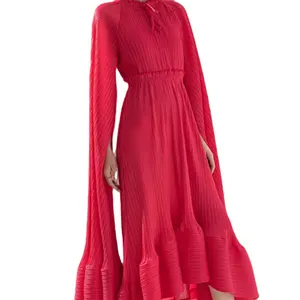 Europe And The United States Dress 2024 New Splicing High-grade Temperament Elegant Pleated Robe Gown Dresses