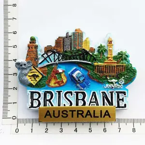 Fabricant de souvenirs touristiques personnalisés impression Australie cadeau aimant de réfrigérateur en résine 3d