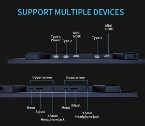 Nhà Máy HD Type-C USB Màn hình cảm ứng xách tay màn hình LCD 18.5 inch 1080p rộng xem xách tay có thể gập lại Màn hình Kép màn hình - Product Image 6