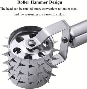 Dropshipping Shopify Rouleau d'attendrisseur de viande en acier inoxydable, attendrisseur de viande à rouler avec lames d'aiguille ultra tranchantes - Product Image 4