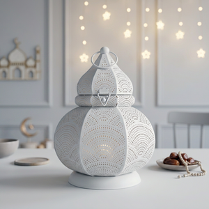 Wholesale Festive <b>Decorative</b> Metal <b>Moroccan</b> Style Lantern With Perforated Design For Home <b>Decoration</b> - Product Image 1