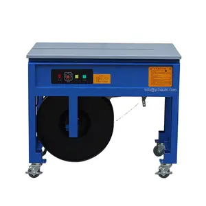 Portable Single Phase Power 110 v Semi Auto Table Top Strapping Machine Open Type For Heavy Duty Box