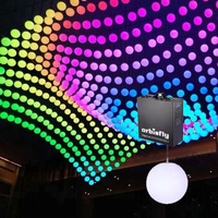 Lumières cinétiques éclairage de treuil équipement de scène coloré dmx led lift ball système d'éclairage cinétique