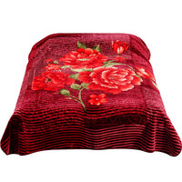 100% Polyester Custom ized Korean Super Soft Nerz 1-lagig Plüsch Raschel Floral Solid Cartoon Patterns Gestrickt Four Seasons Decke