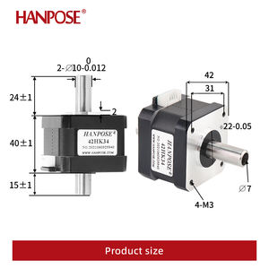 <span class=keywords><strong>Moteur</strong></span> <span class=keywords><strong>pas</strong></span> <span class=keywords><strong>à</strong></span> <span class=keywords><strong>pas</strong></span> Hanpose Nema 17 42 <span class=keywords><strong>moteur</strong></span> <span class=keywords><strong>à</strong></span> double arbre 1.3A 28N.CM 42HK34 4 fils pour imprimante 3D CNC <span class=keywords><strong>moteur</strong></span> biaxial creux - Product Image 3